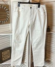 Life in Progress White Distressed Skinny Jeans