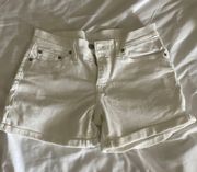 White Denim Shorts Size 28in