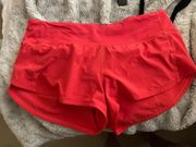 Red Orange Speed Up 2.5” Shorts