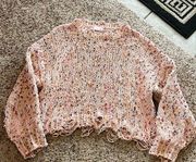 Pink confetti sweater