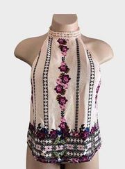 About a Girl Floral Halter XL