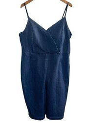 Haute Monde denim shorts romper