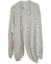 Francesca's Alya White & Gray Open Chunky Cardigan Sweater Small Cozycore