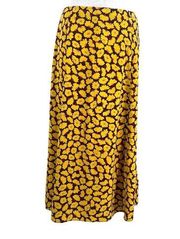 Bloom Yellow Floral Midi Skirt Size 6