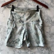 Evolution and Creation Mint Marble Shorts 5" High Waist Size Small