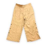 Lafayette 148 Linen Wide Leg Crop Pants Sz 8