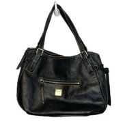 Dooney and Bourke Large Nina Pebbled Leather Black Bag