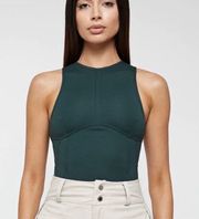 dark green constructed bodysuit size 6