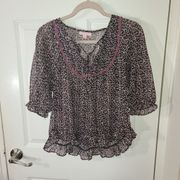 Romeo and Juliet Couture Sheer Blouse