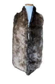 Yumi Kim Revolve Cuddle Me Chic Faux Fur Vest Caramel Brown Women Size Small New