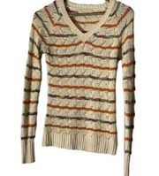 Staccato Cream Multi Striped Sweater XS/S