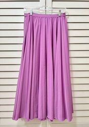 Purple Pleated Skirt Tea Length Size 8