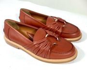 Chloe C Flat Loafers Terracotta Red Size 39 NEW