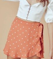 For Love & Lemons Natalia Copper Polka Dot Skort