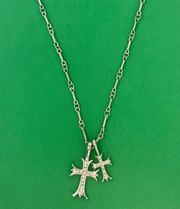 Titanium Steel Cross Pendant Necklace for Men Women,Unisex Cross Necklace