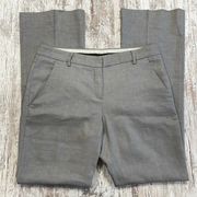 8 // Theory Gray Virgin Wool Linen Blend Dressy Pants