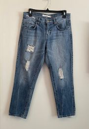 Distressed Cropped Jeans