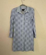 Pendleton blue plaid night sleep dress size small