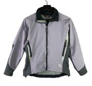 Mountain Hardwear Jacket Size 8 Womens Full Zip Softshell Windstopper Grey Black