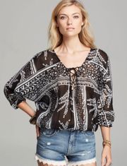 Free People Yo Yo Geo Peasant Top