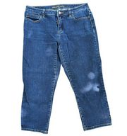 Michael Kors Dark Wash Size 8 Denim Crops