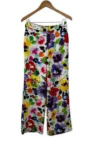 LAUREN Ralph Lauren Womans Floral Wide Leg Pant Trouser Size 2