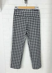 Zac & Rachel Houndstooth Printed Cropped Ankle Pants Size 4 Petite