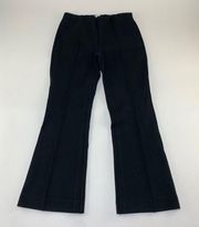 Maeve Black Ponte Knit Margot Cropped Trouser Pant S