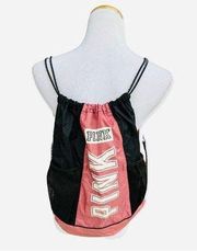 Womens Victorias Secret PINK Drawstring Gym Shoulder Tote Bag