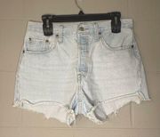 Levi’s 501 Light Wash Button Fly Jean Shorts