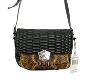 Aimee Kestenberg Roxy Crossbody Digital Snake Purse Black Brown