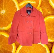 Jack‎ by Dakotas Red Pea Coat Size Small