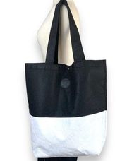 Rare XL Lululemon On the Move Black and White Felt Tote Shopper Beach Travel Bag