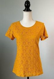 MARKET & SPRUCE | Marigold Lace Tee Sz XS