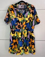 Roxy Tropical Real Yesterday Floral Romper Large