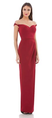 Women’s  Red Off The Shoulder Long Dress