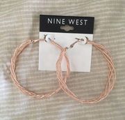 Nine West Gold Braided Hoops