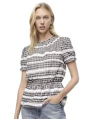 J. Crew Daisy Chain Gingham Peplum Top