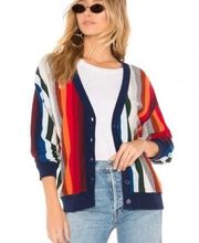 The Great Colorful Striped Wool Blend Cardigan Size: 0