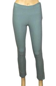 VINCE sage green “Stitch Front Seam Ponte Legging” with side zip. Size XS. EUC