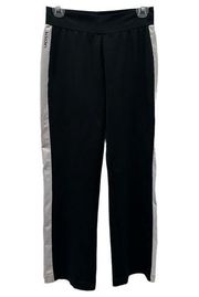 Lacoste Sport Black White Side Stripe Straight Leg Pants 38 Medium