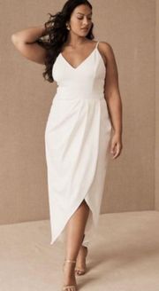 white Caron Crepe maxi dress