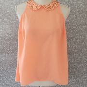 Metaphor peach embellished blouse size small