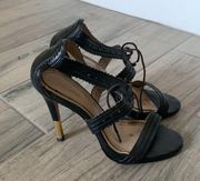 Pour La Victoire Pour la Victorie black lace up heels