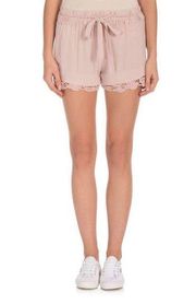 IRO Shorts Dainie Crochet Trim Crepe High Rise in Light Pink NWT 40 (8)