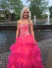 Pink dress prom