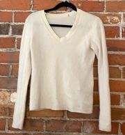 MAGASCHONI V-neck cashmere sweater cream size M