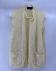 Vintage Bonnie Lee Womens size 40 large sweater vest open front