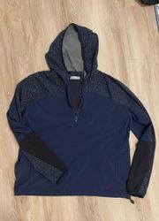 Navy Windbreaker with Hood