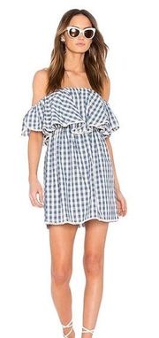 Misa Los Angeles Blue/White Gingham Mini Dress